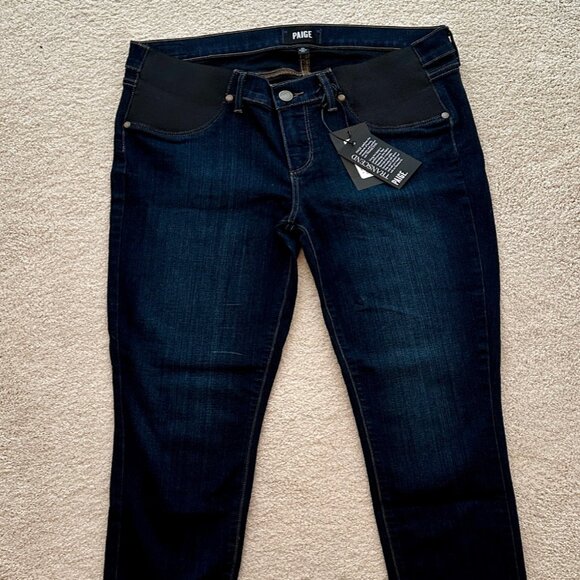 PAIGE High Rise Straight Maternity Jeans (Mona) - Size 30 - Picture 2 of 6